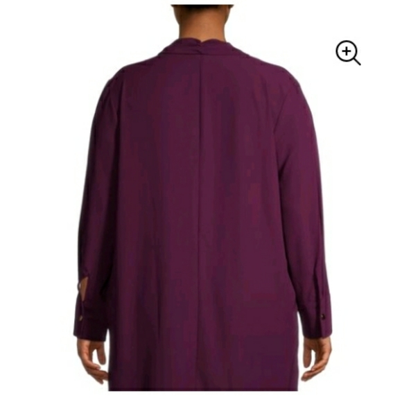 Terra & Sky Women's Plus Size V-Neck Tunic Top wit - Picture 3 of 6